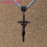 100pcs Ancient Copper Crucifix Cross Religious Charm Beads for Bracelet Jewelry