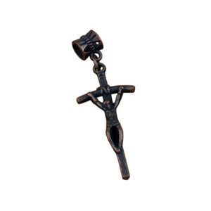 100pcs Ancient Copper Crucifix Cross Religious Charm Beads for Bracelet Jewelry