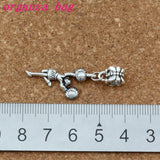 100pcs Tibetan Silver Cheerleader Girl Charm Beads 13x40mm