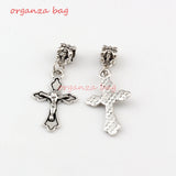 100pcs Jesus Christ Cross Charm Big Hole Beads European Charm Bracelet