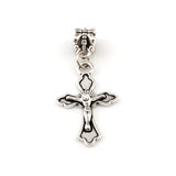 100pcs Jesus Christ Cross Charm Big Hole Beads European Charm Bracelet