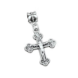 100pcs Jesus Christ Crucifix Cross Religious Charm Beads Fit European Jewelry