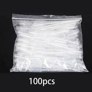100pcs Disposable 3ML Transfer Pipettes for Silicone Mold UV Epoxy Resin