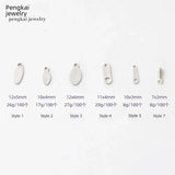 100pcs Stainless Steel Engraved Tail Chain Hook Spring Season Pendant