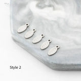 100pcs Stainless Steel Engraved Tail Chain Hook Spring Season Pendant
