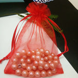 100pcs Drawstring Organza Bags Jewelry Packaging Bags 5x7 7x9 9x12 10x15cm