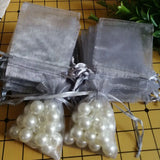 100pcs Drawstring Organza Bags Jewelry Packaging Bags 5x7 7x9 9x12 10x15cm