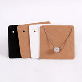100pcs Earring Display Cards Necklace Jewelry Holder Cardboard Brown Packaging