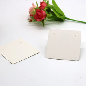 100pcs Earring Display Cards Necklace Jewelry Holder Cardboard Brown Packaging
