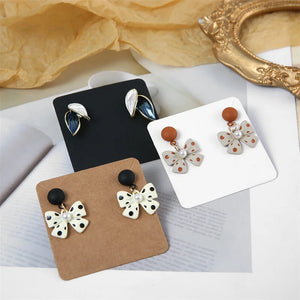 100pcs Earring Display Cards Necklace Jewelry Holder Cardboard Brown Packaging