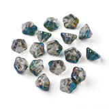 100pcs Electroplate Glass Beads Trumpet Flower Spacer Caps 8.5mm DIY Bracelet