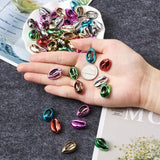 100pcs Electroplated Sea Shell Bead for DIY Necklace, Cowrie Shells