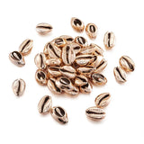 100pcs Electroplated Sea Shell Bead for DIY Necklace, Cowrie Shells