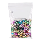 100pcs Electroplated Sea Shell Bead for DIY Necklace, Cowrie Shells