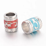 100pcs Enamel Alloy European Beads for Jewelry Making DIY Bracelet Necklace