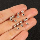 100pcs 4x3mm Faceted Cube Square Beads for Jewelry Making