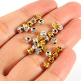 100pcs 4x3mm Faceted Cube Square Beads for Jewelry Making