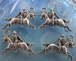 100pcs Unicorn Knight Charm Pendants for Jewelry Making 23x17mm