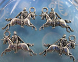 100pcs Unicorn Knight Charm Pendants for Jewelry Making 23x17mm