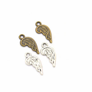 100pcs Vintage Wing2 Alloy Charms for DIY Bracelet Necklace Jewelry