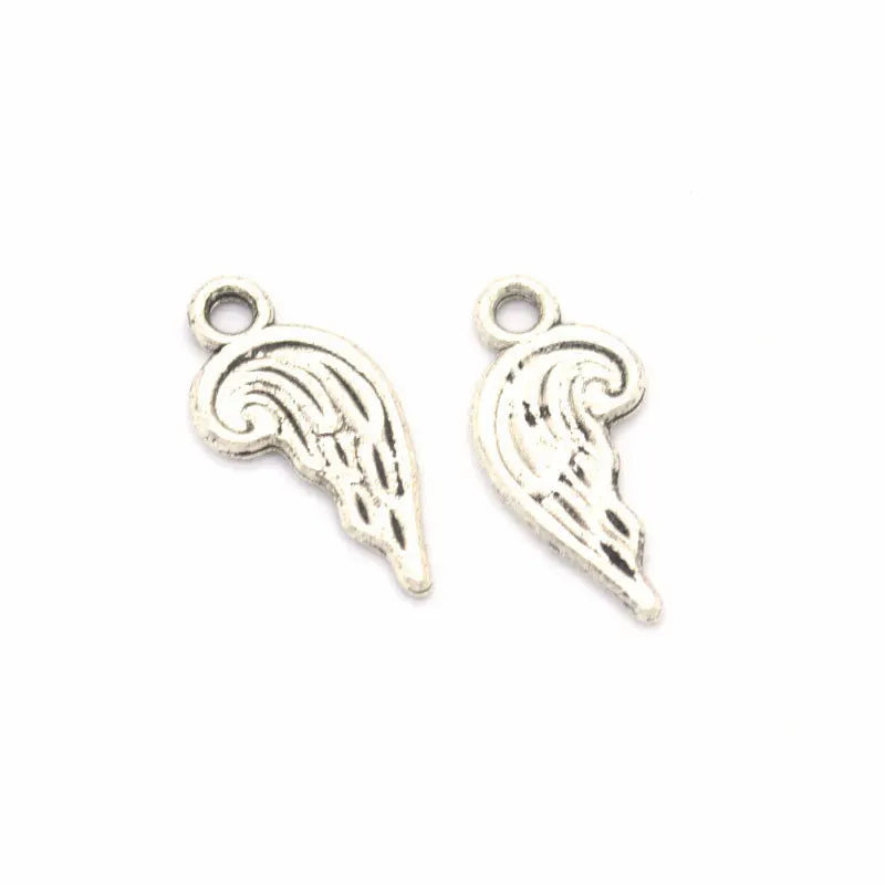 100pcs Vintage Wing2 Alloy Charms for DIY Bracelet Necklace Jewelry