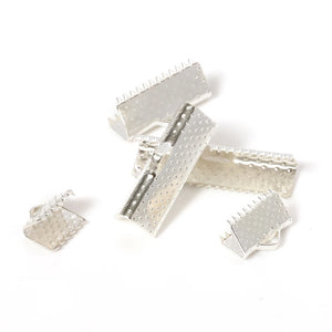 100pcs Cord Crimp End Fastener Clip for Jewelry Making