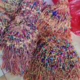 100pcs Colorful Thread Bracelet with Bell Hanging Gourd Blessing Bag