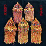 100pcs Colorful Thread Bracelet with Bell Hanging Gourd Blessing Bag