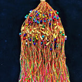 100pcs Colorful Thread Bracelet with Bell Hanging Gourd Blessing Bag