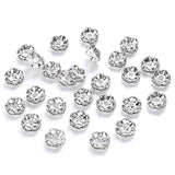 100pcs Flower Rhinestone Beads Czech Crystal Spacer Beads DIY Jewelry Making