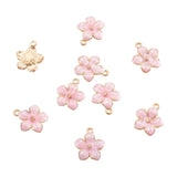 100pcs Flower Enamel Pendants for Jewelry Making DIY
