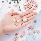 100pcs Flower Enamel Pendants for Jewelry Making DIY