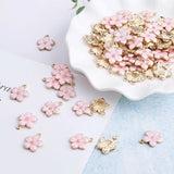 100pcs Flower Enamel Pendants for Jewelry Making DIY