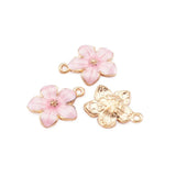 100pcs Flower Enamel Pendants for Jewelry Making DIY