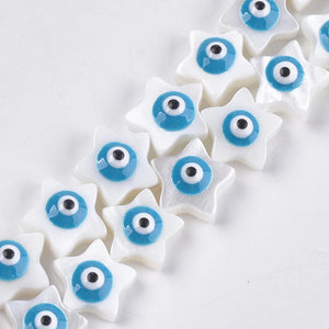100pcs Shell Beads Star Eye Shape DIY Jewelry Making