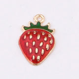 100pcs Fruit Series Alloy Drop Oil Pendant DIY Jewelry Wholesale
