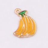 100pcs Fruit Series Alloy Drop Oil Pendant DIY Jewelry Wholesale