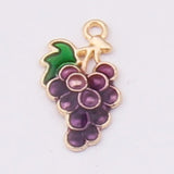 100pcs Fruit Series Alloy Drop Oil Pendant DIY Jewelry Wholesale
