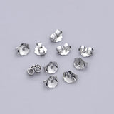 100pcs 925 Sterling Silver Ear Stopper Safety Backs Ear Plugs