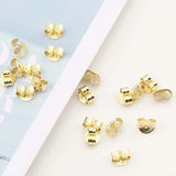 100pcs 925 Sterling Silver Ear Stopper Safety Backs Ear Plugs