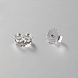 100pcs 925 Sterling Silver Ear Stopper Safety Backs Ear Plugs