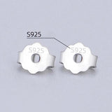 100pcs 925 Sterling Silver Ear Stopper Safety Backs Ear Plugs