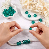 100pcs Glass European Beads Faceted Large Hole Rondelle for Jewelry Making