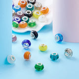 100pcs Glow In The Dark Mixed Lampwork Large Hole European Beads