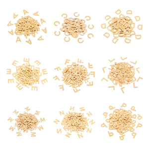 100pcs Stainless Steel Initial Charms Alphabet Pendants for DIY Jewelry