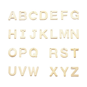 100pcs Stainless Steel Initial Charms Alphabet Pendants for DIY Jewelry
