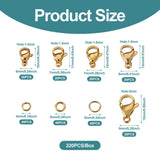 100pcs Stainless Steel Lobster Claw Clasps DIY Jewelry Findings