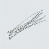 100pcs Gold/Silver 40mm Ball Headpins, 0.7mm Gauge