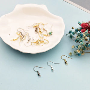 100pcs Gold/Silver Earring Hooks DIY Earwire Bijoux YZ643