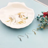 100pcs Gold/Silver Earring Hooks DIY Earwire Bijoux YZ643